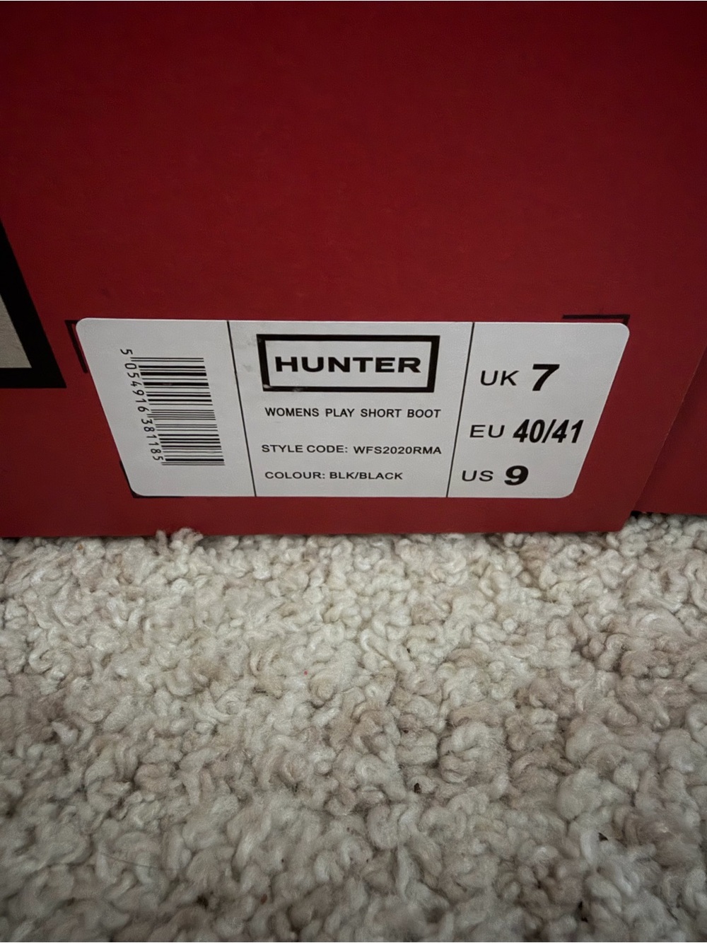 NWT Hunter Black Women's Short Play Boot - Matte Black Size 9 - Picture 3 of 4